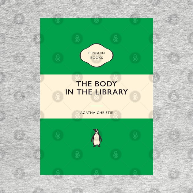The Body in the Library Agatha Christie Penguin Book Cover by Iconikit